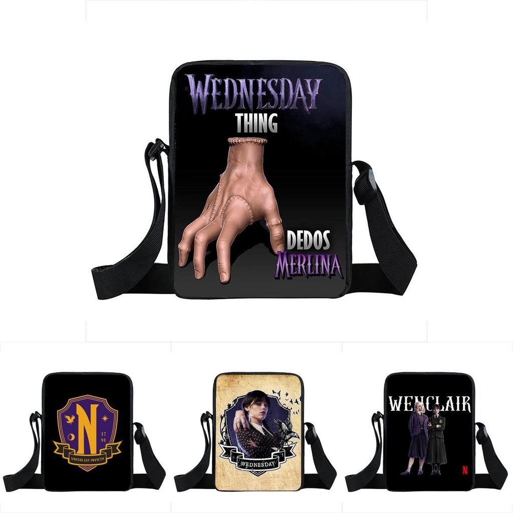 Wednesday Addams Crossbody Bag Waterproof Durable Student School Gift