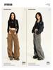 Women's American Retro Denim Overalls - Autumn 2024 Loose Slimming Wide-Leg Floor-Length Pants