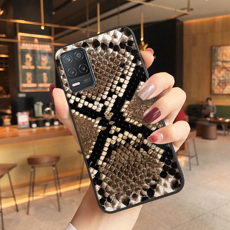 Etui na telefon ze skóry węża do OPPO Realme 8 7 6 6i C3 C21 C21Y C11 X3 SuperZoom A94 A74 A91 A53S A54