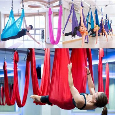 Yoga Swing Hammock Trapeze Sling Aerial Silk Set Anti-Gravity Inversion Fitness