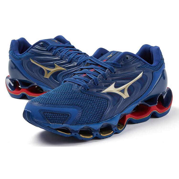Mizuno Wave Prophecy 12S 'Dark Blue Gold Wine Red' J1GC234906