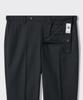 MUSINSA STANDARD Wool Blend Relaxed Tapered Hidden Banding Crop Slacks [Charcoal Gray]