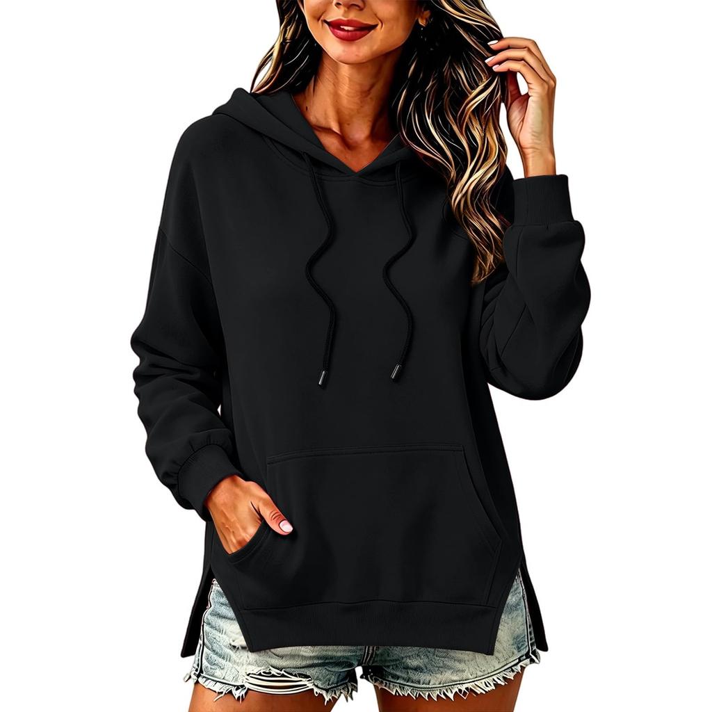 Women's Casual Long Sleeve Hoodie with Drawstring