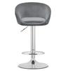 EAST stool - velvet gray / chrome base x 2