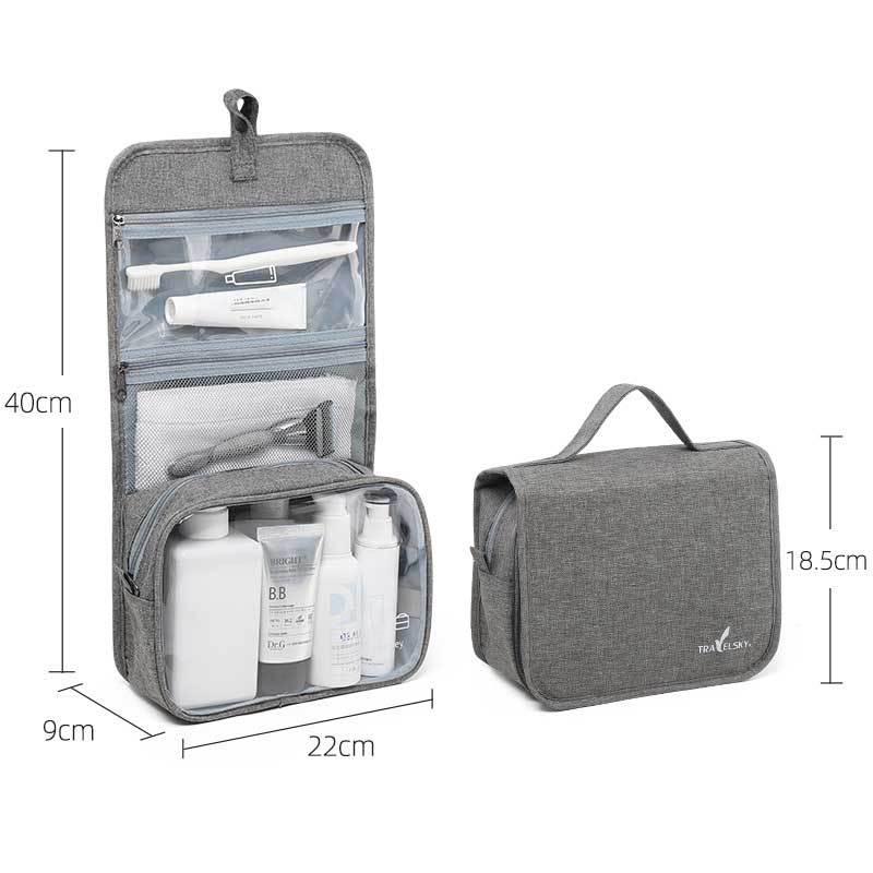 Waterproof Toiletry Bag - Large Capacity Wet/Dry Separation for Travel - Unisex Business Trip Makeup Storage with Custom Logo Option