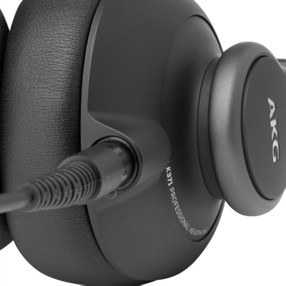AKG Pro Audio K371 Wired Over Ear Closed Back Foldable Professional Recording Studio Headphones S...