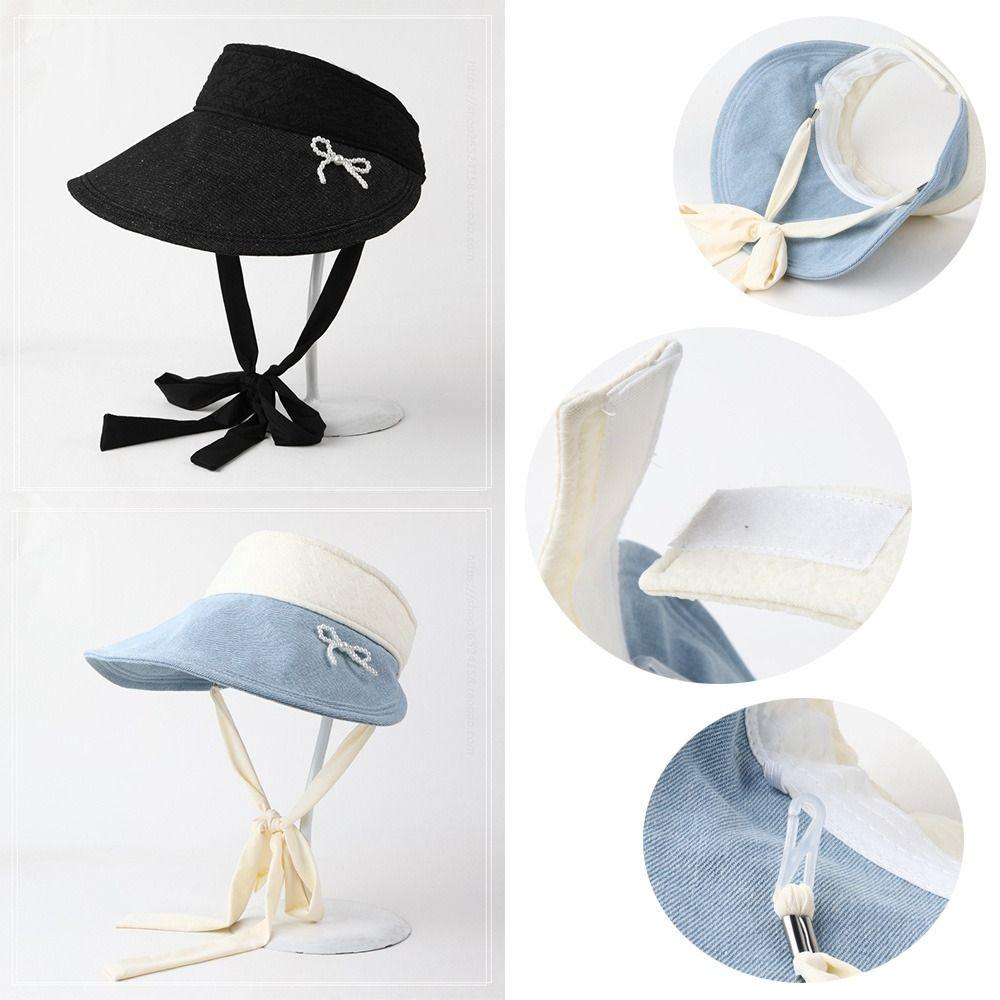 

Denim Women s Sun Hats Sun Protection Beach Hats French Elegant Empty Top Hat Summer