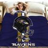 Baltimore Ravens Logo Print Flannel Blanket High Quality Warm Comfortable Cover for All Seasons Perfect for Gifts Home Decor