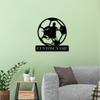 Metal Wall Art Football Personalized Family Name Sign Indoor Outdoor Rustic Home Decor Sports Gift