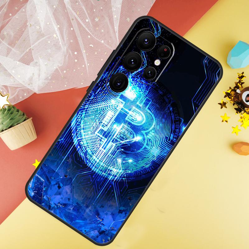 Bitcoin Case For Samsung Galaxy S22 S23 S24 Ultra S8 S9 S10 Plus Note 10 20 Ultra S20 S21 FE Cover