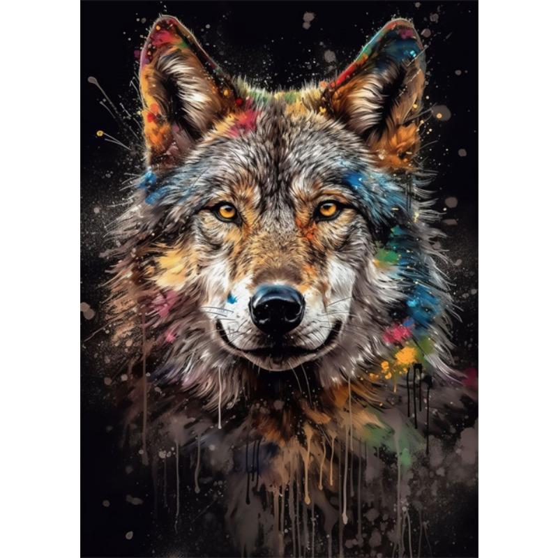 Abstract Graffiti Wall Art Canvas Painting Watercolor Monkey Snake Lion Tiger Animal Portrait Poster for Living Room Home Decor