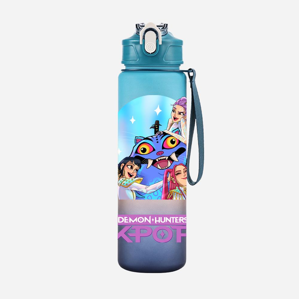 Anime Demon Hunters Printed Character Water Cup Demon Hunters Outdoor Portable Drinking Bottle for Boy Girl Gift