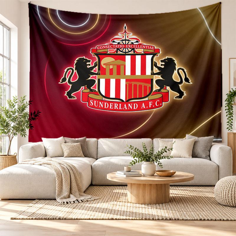 Sunderland Football Wall Tapestry, Soft Fabric Wall Hanging, Decorative Backdrop For Bedroom Home Wall Art