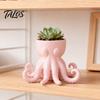 Porch Flowerpot 3D Printed Octopus Vase, Shaped Flowerpot, Creative Planter Pot, Outdoor Funny Animal Statue for Indoor Plants Garden Decorations