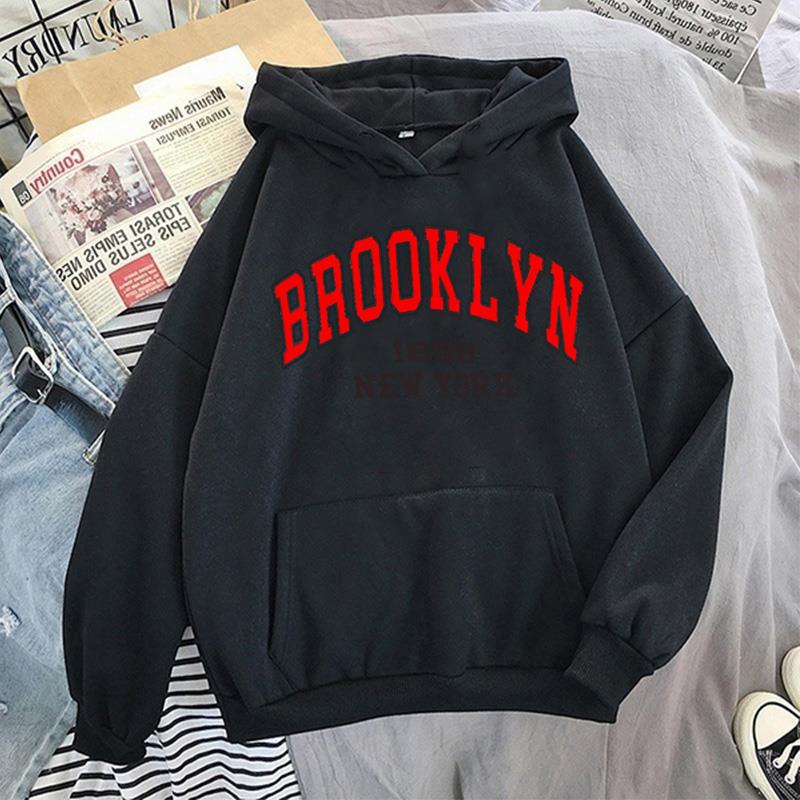 2023 Boston Brooklyn Digitaldruck Hoodie Unisex Mode Mantel Groß New York Herbst/Winter Großer Hoodie Sweatshirt Fem