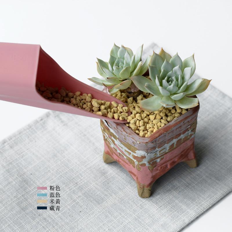Plastic Narrow Mouth Planting Scoop Succulent Soil Shovel for Home Potted Gardening