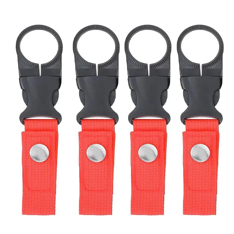 1/2/4PC Nylon Webbing Buckle Hook Water Bottle Holder Clip Outdoor Military EDC Carabiner Backpack Belt Hanger Camp Tools