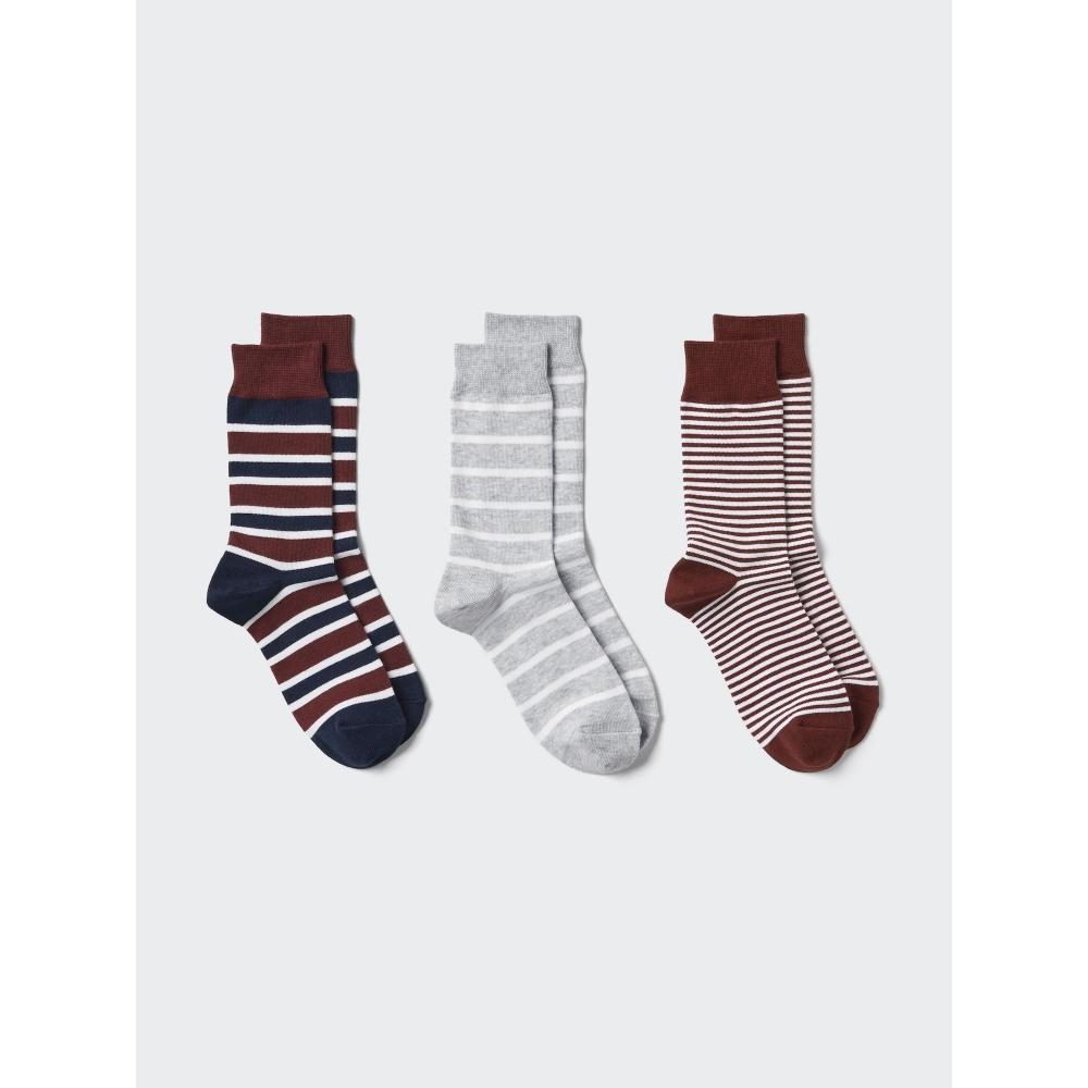 Uniqlo Japan Socks 3 Pair Stripe