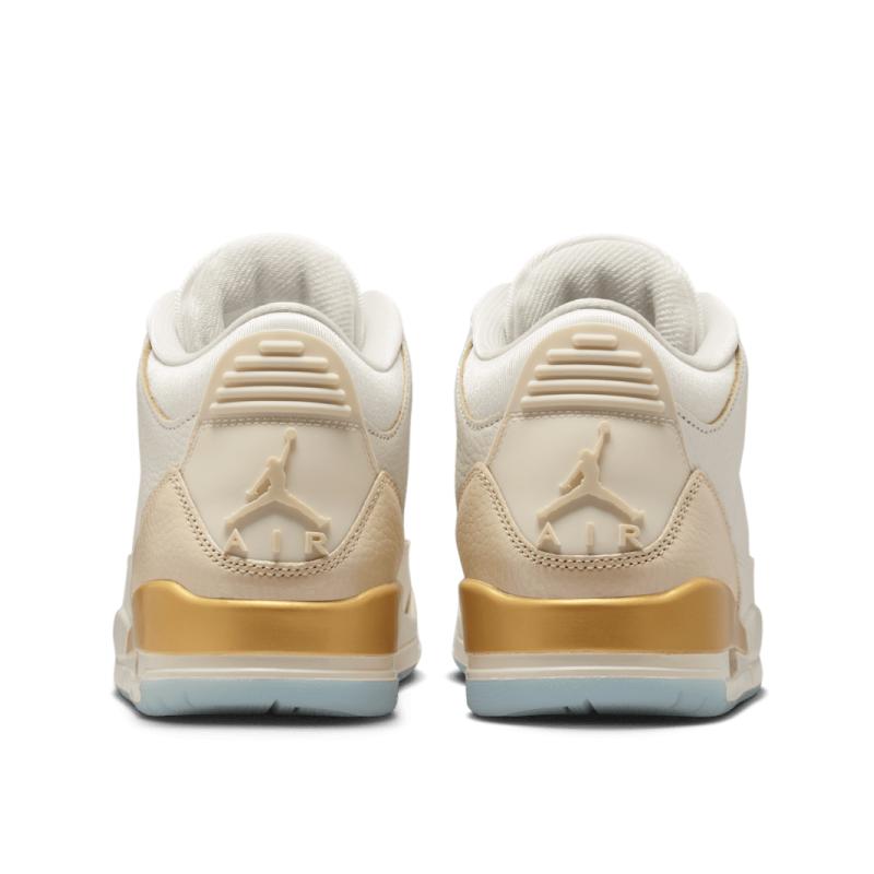 Air Jordan 3 Champagner und Austern Damen Sneaker Creme Sail Team-Gold IB2255-100