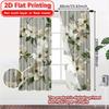 2D Flat Printing  2pcs Floral Cascade Fashionable Modern Curtains Yarn Curtains Decorations Inside Use for Bedroom   Living Room