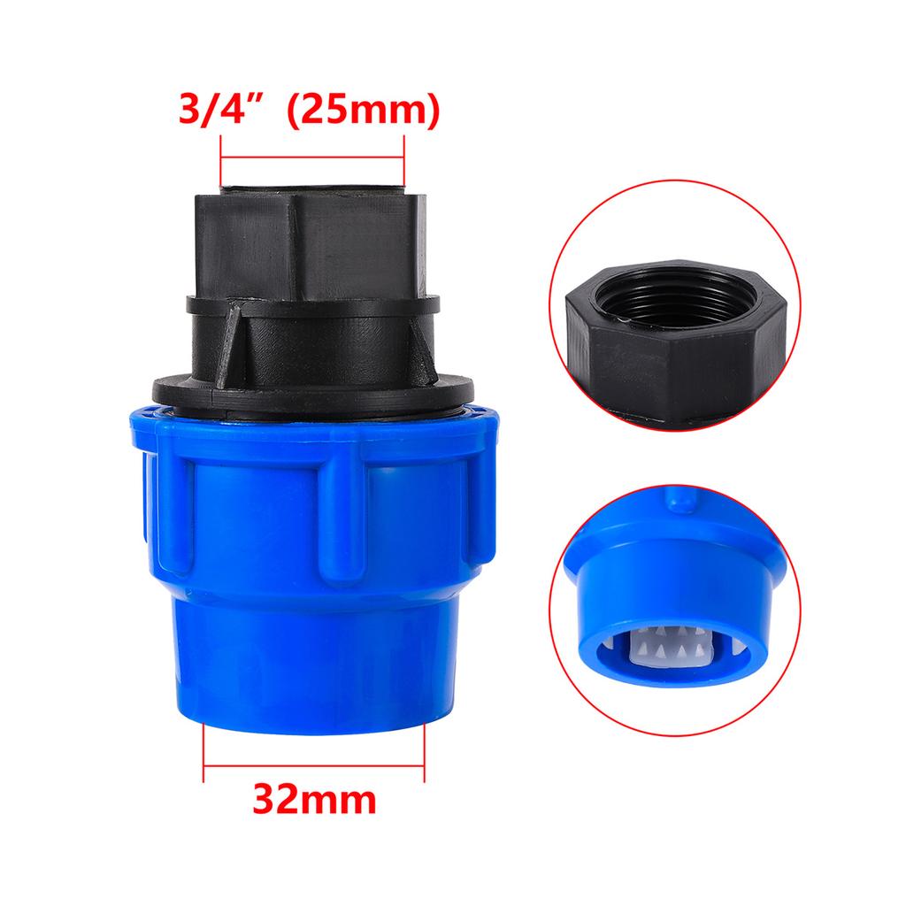 PE Rohr Gerade Reduzierverbinder 1/2" 3/4"1"1.2"1.5" Innengewinde/Außengewinde Anschluss 20/25/32/40/50mm Bewässerung Umwandlungskupplung