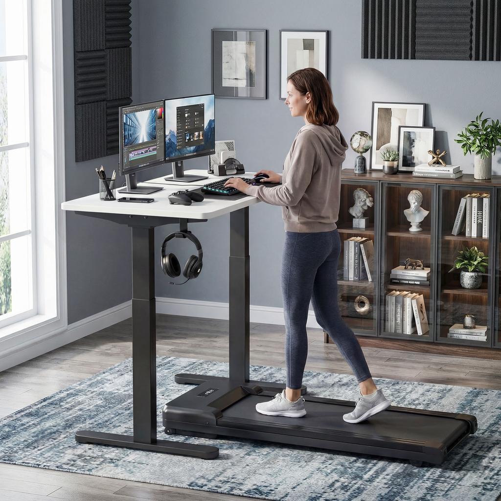 Electric Desk Frame, Height Adjustable, Memory Function, Steel, Black