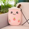 Simulated Fruit Milk Tea Cup Pillow Plush Toy Large Size Bubble Tea Doll Doll Gift
