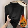 2024 Autumn/Winter White Cashmere Half-High Neck Long Sleeve Pullover Luxurious Base Layer T-Shirt