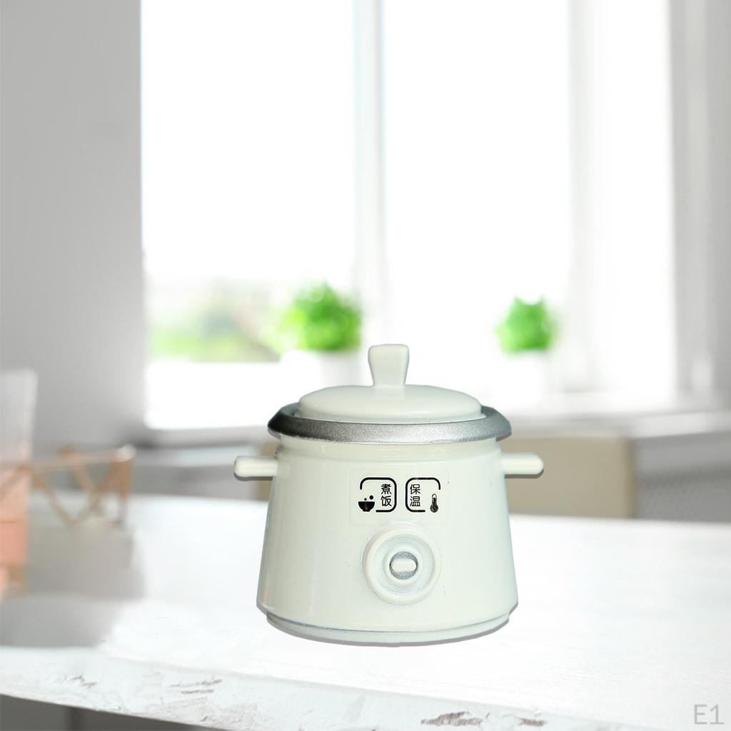 1: 8 1:1 Crafts Dollhouse Cookware Model Miniature Rice Cooker Toys for Children Gift