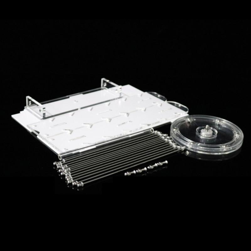 Practical Bead Display Holder Acrylic Jewelry Display Stand Double Sided Rotating Bead Rack for Retail and Exhibition