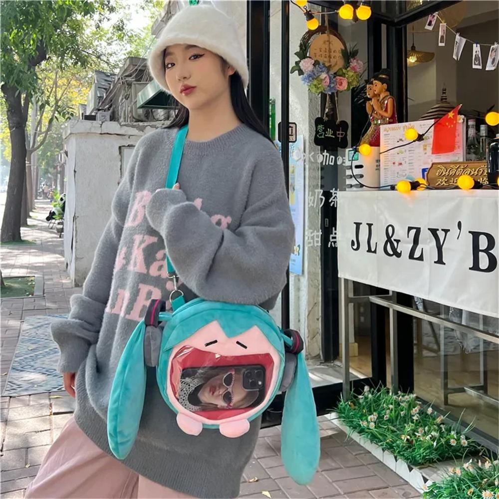 Hatsune Miku Torba na ramię Nowy plecak Śliczna anime dziewczyna Pluszowy Kreskówkowy Kawaii Tornister Torba studencka Saszetka Prezenty dla dzieci Zabawki
