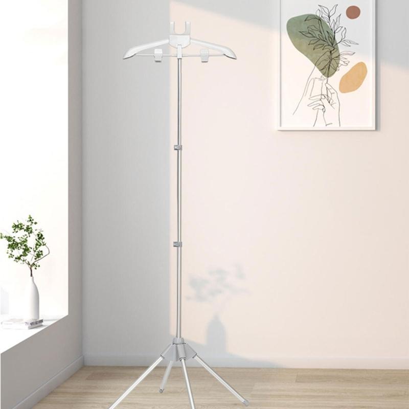 Floor Stand Clothes Steamer Holder With Handheld Ironing Pad Optional Foldable Home Hanger