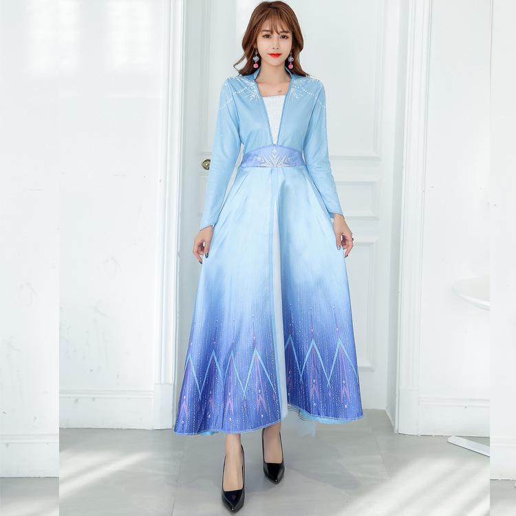 Frozen 2 Elsa Adult Princess Halloween Cosplay Dress XL