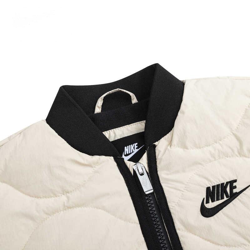 Nike Lefelé töltött dzseki Kényelmes Meleg Laza Stílusos Egyszínű Gyerek Dzsekik Fehér-Homok NY2342017GS-002
