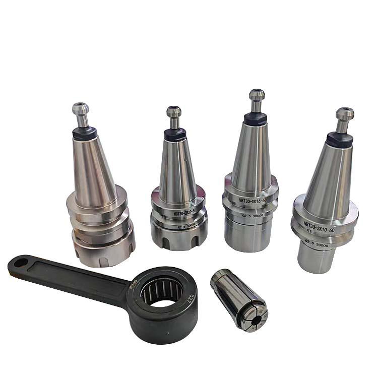 High Precision CNC Engraving Machine Tool Holder NBT30/SK10/16 with Dynamic Balance and Collet Wrench