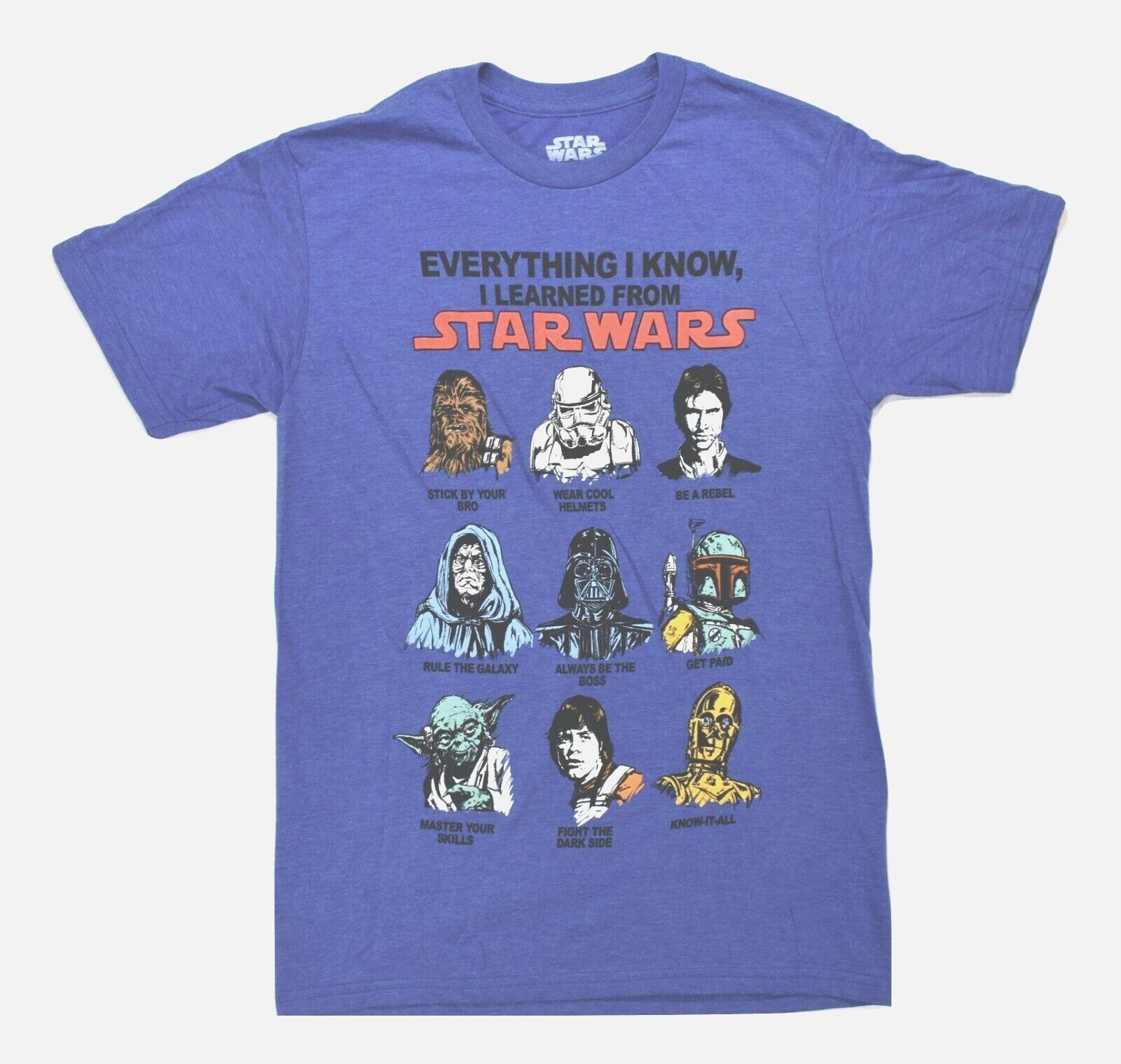Star Wars Mens Everything I Know I Learned From Star Wars Shirt New S M L XL 2XL XXXL