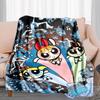 1PC The Powerpuff Girls printed blanket, all season lightweight home office outdoor nap multifunctional blanket A5