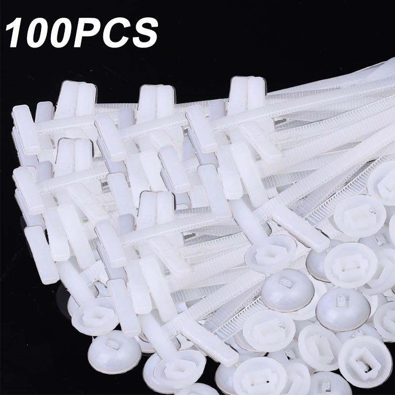100PCS Multi-Purpose Nylon Zip Tie Car Engine Guards Underbody Panel Fastener Clip Replacement Heavy Duty Self-locking Cable Tie