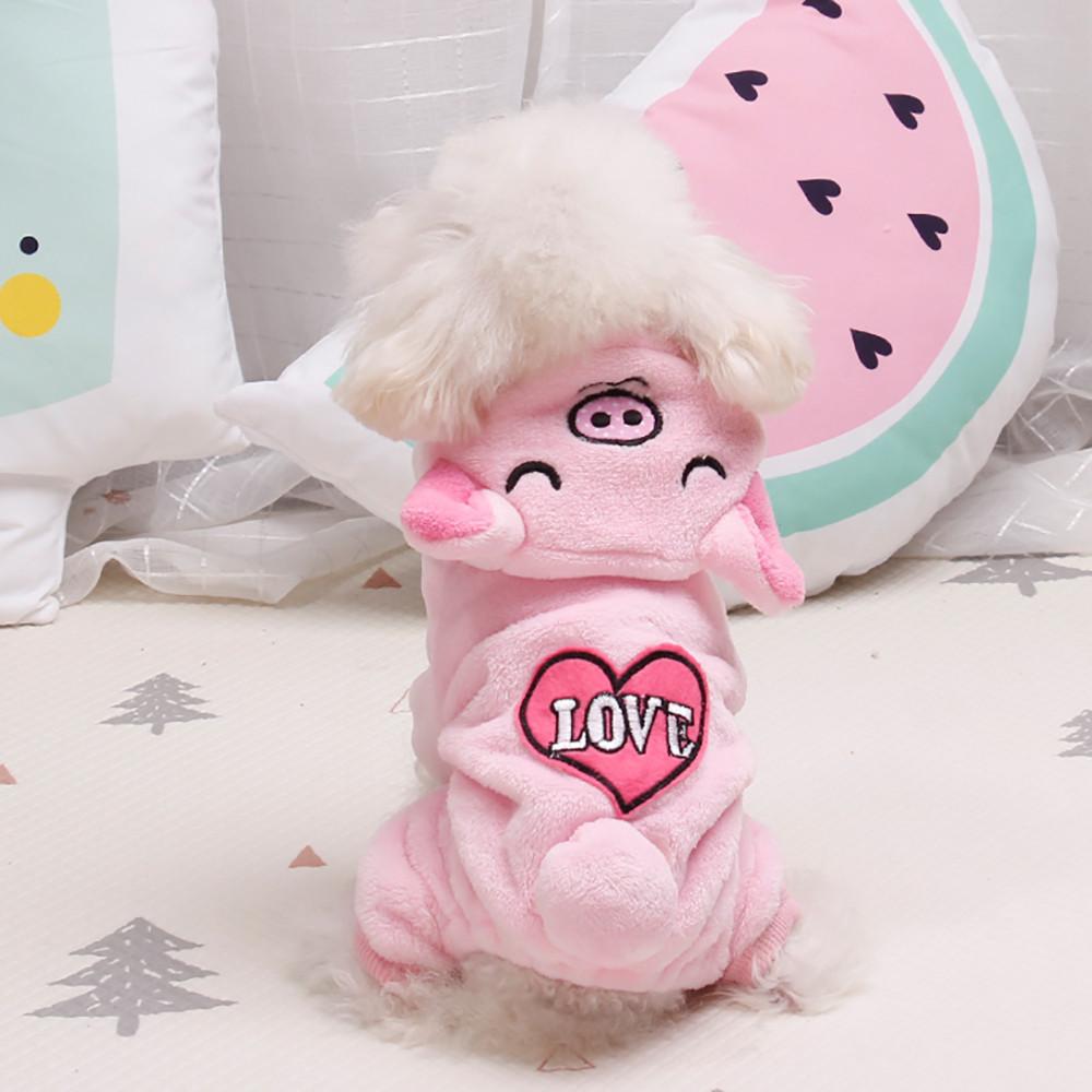 

Pet Clothes Dog Cute Pig Transfiguration Coat Dress L рожевий