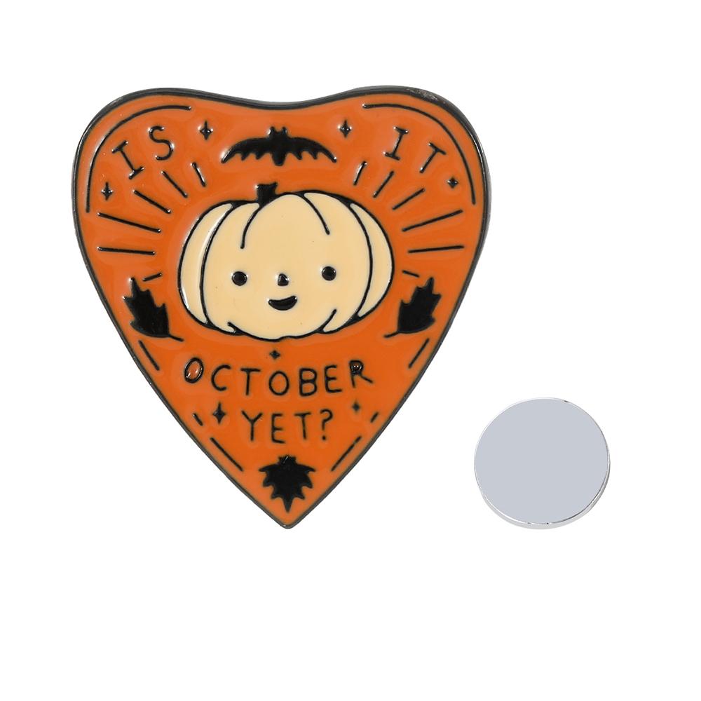 4 Styles Creative Two Use Halloween Magnetic Brooches Pumpkin Head Pins Fridge Magnet Dual-Use Festival Jewelry