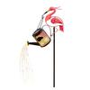Solar Flamingo Garden Lights Watering Can Light, Powered LED Waterproof Starlight Waterfall Effect Lamp Pathway Light with Stake for Patio Lawn