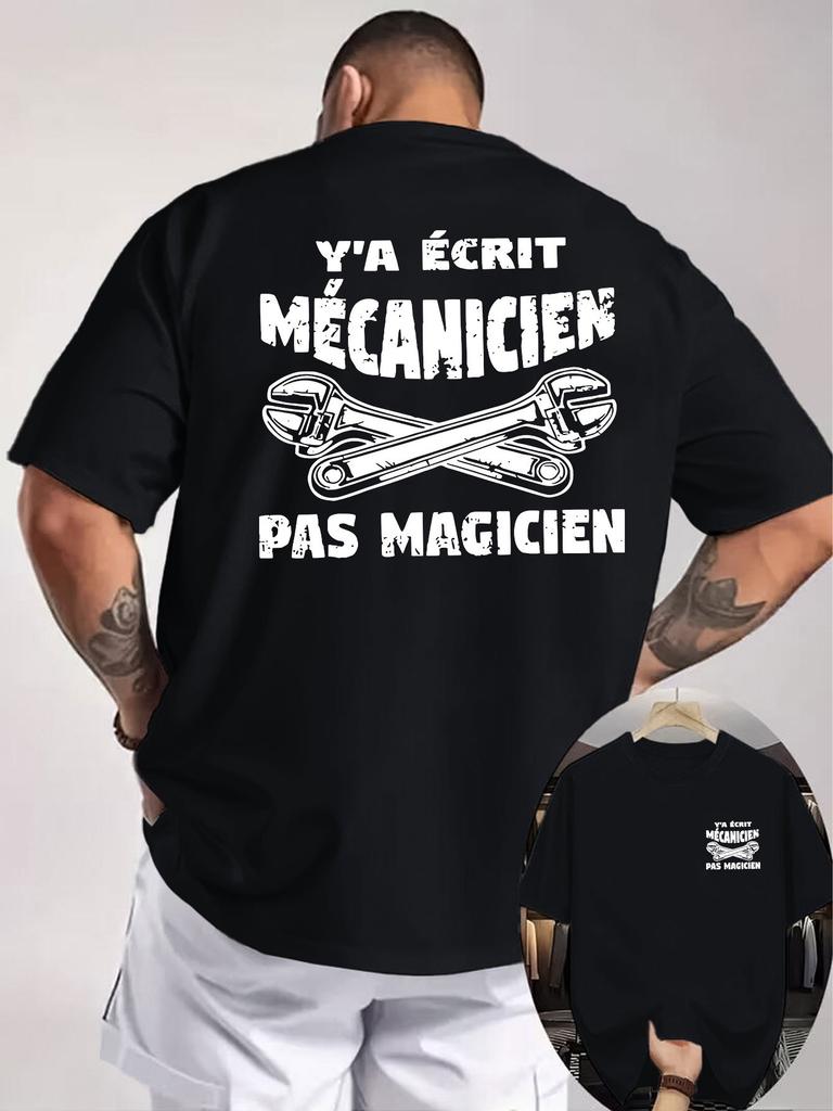 Funny Mechanic Graphics Vintage Men's Summer T-Shirt Casual Tshirts Tops O-neck short-sleeved T