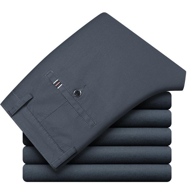 Prayer and Faith Department Heren Business Casual Broek Klassieke Stijl Stretch Regular Fit Merk Broek Grijs Marine Khaki Zwart 40 grijze kleur