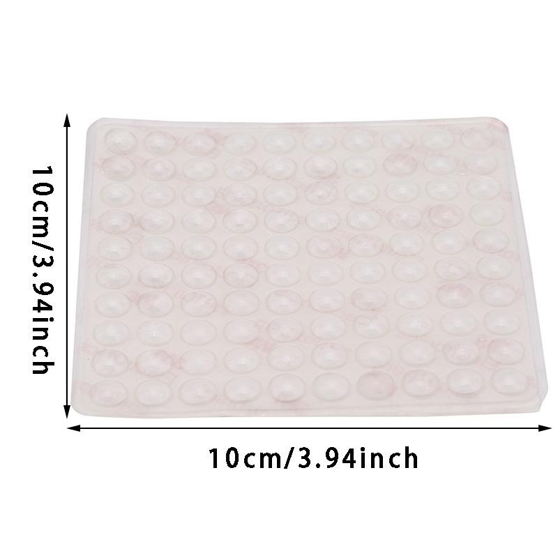 100PCS Self-Adhesive Anti-Collision Bumpers Furniture Silencing Pads Rubber Dots for Cabinet Door Drawers Windows Stainless Steel Fast Delivery