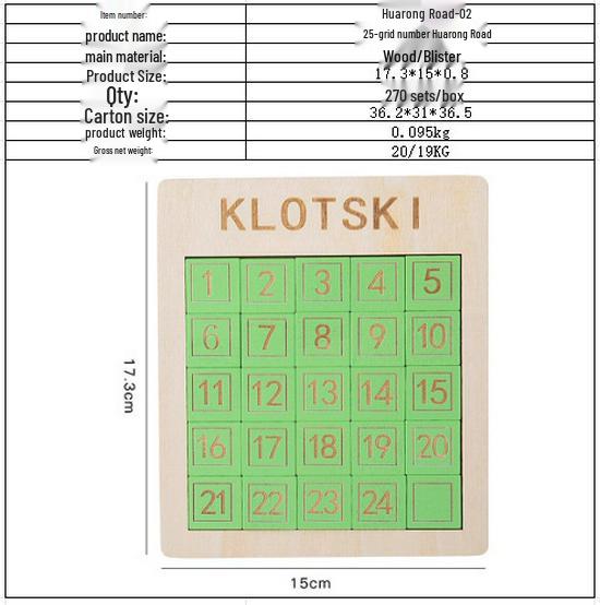 

Children s Wooden Building Blocks Digital Puzzle - Huarong Road Educational Toy for Primary School and Adults