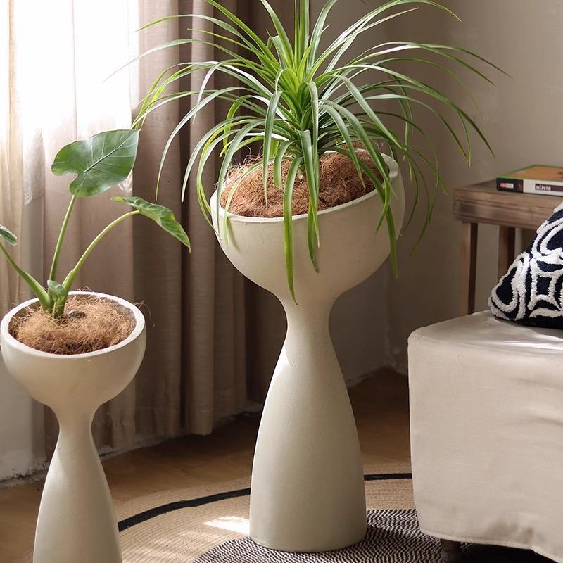 Cement Flower Pot Decorative Plant Pots Indoor Elegant Flowerpots Large Modern Luxury Floor Flowerpot Gardening Accessories