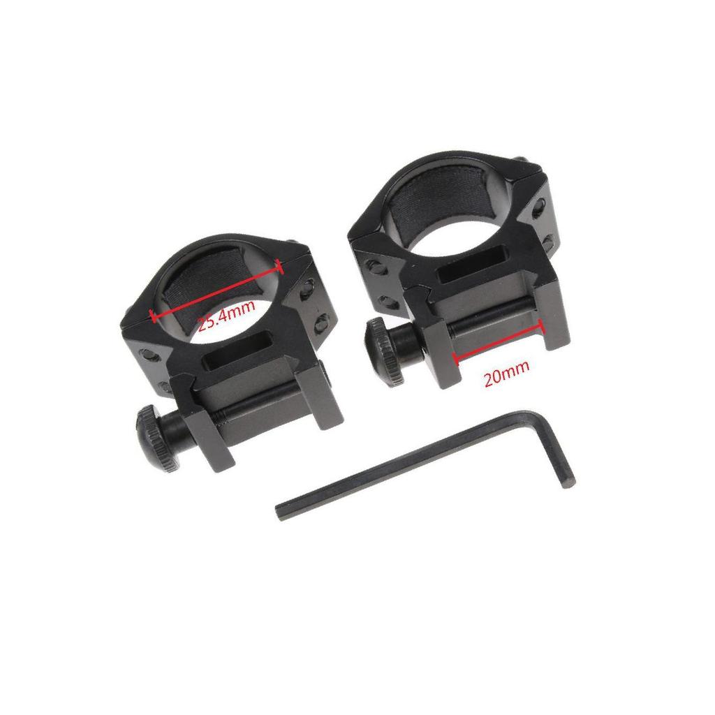 25.4mm Rings Fits 20mm Dovetail Rail Medium Profile FW-ZJ-PT01Z