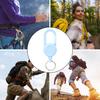 Retractable Keychain with Steel Wire Rope Carabiner Badge Reel Holder Clip Key Ring Heavy Duty Outdoor Camping Climbing Anti-lost Buckle