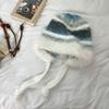 Wool Hat for Women with Small Faces, Winter Braids, Thickened Warm Ear Protection and Cold Protection, Versatile Plush Knitted Hat