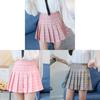 College Style Pleated Skirt For Women With Spliced Fabric And High Waist Fit For Teen Fashion
